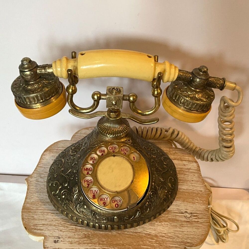 Baroque Pillow Talk rotary telephone Hollywood Regency Vintage Ornate must see